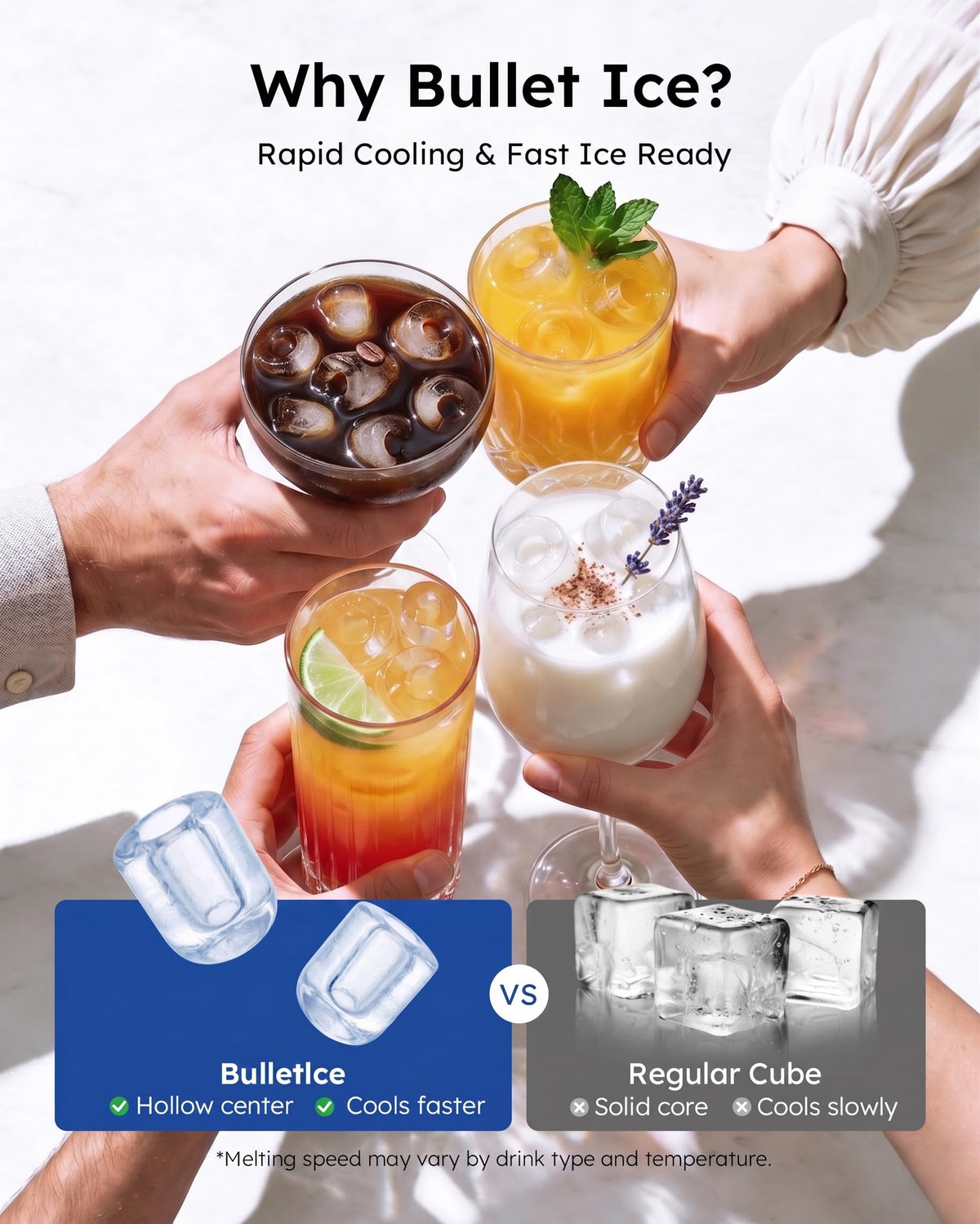 Countertop Ice Maker 26.5 lbs/Day 8 Bullet H61804