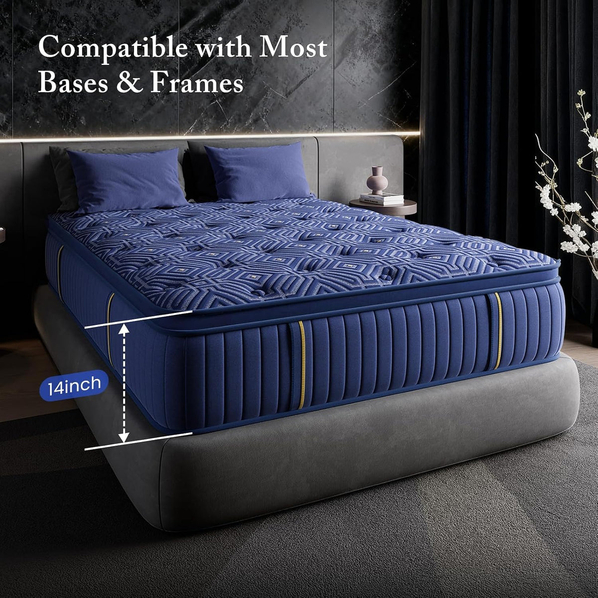 Full Size 12 Inch Medium Firm Gel Memory Foam Mattress U83630