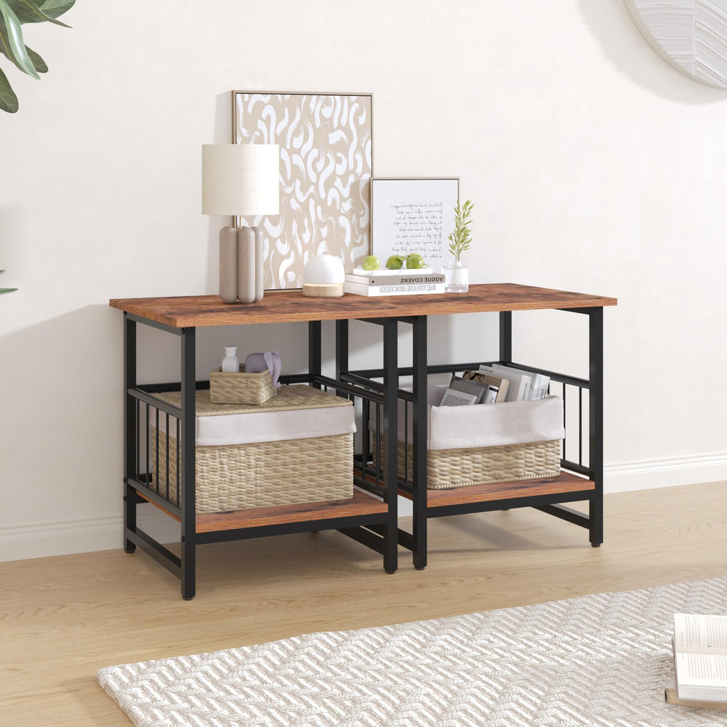 18” Square Side Table with Open Storage Shelf G8019