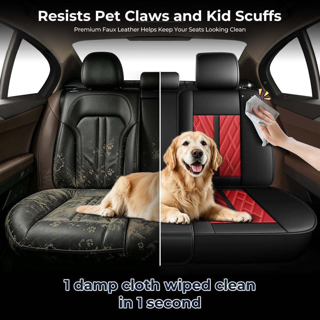 Leather Full Set 5 Seats Seat Covers P7676