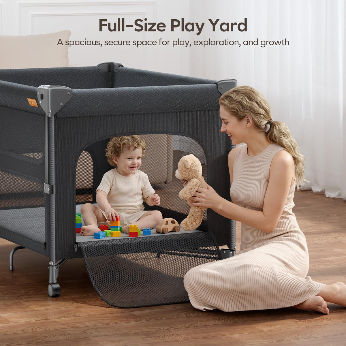 5-in-1 Baby Bassinet Bedside Crib with Changing Table X30755