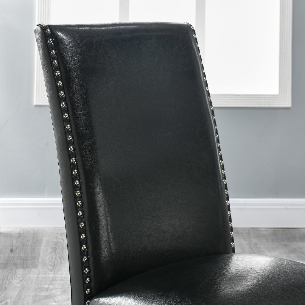 Black PU Dining Chairs Set of 2 B25803