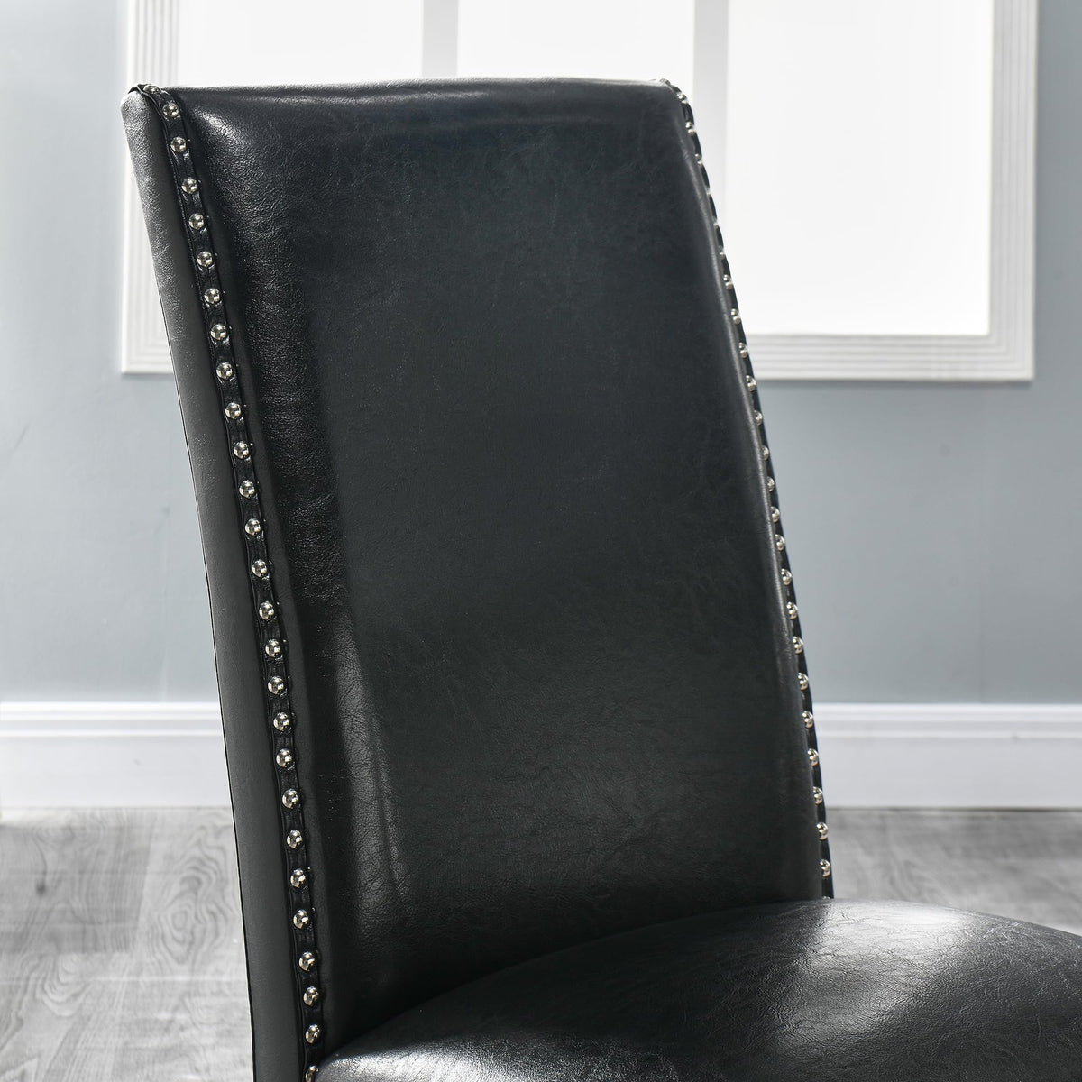 Black PU Dining Chairs Set of 2 B25803