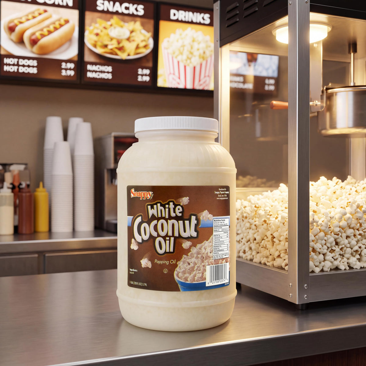 Pure White Coconut Popcorn Oil 1 Gallon L4824