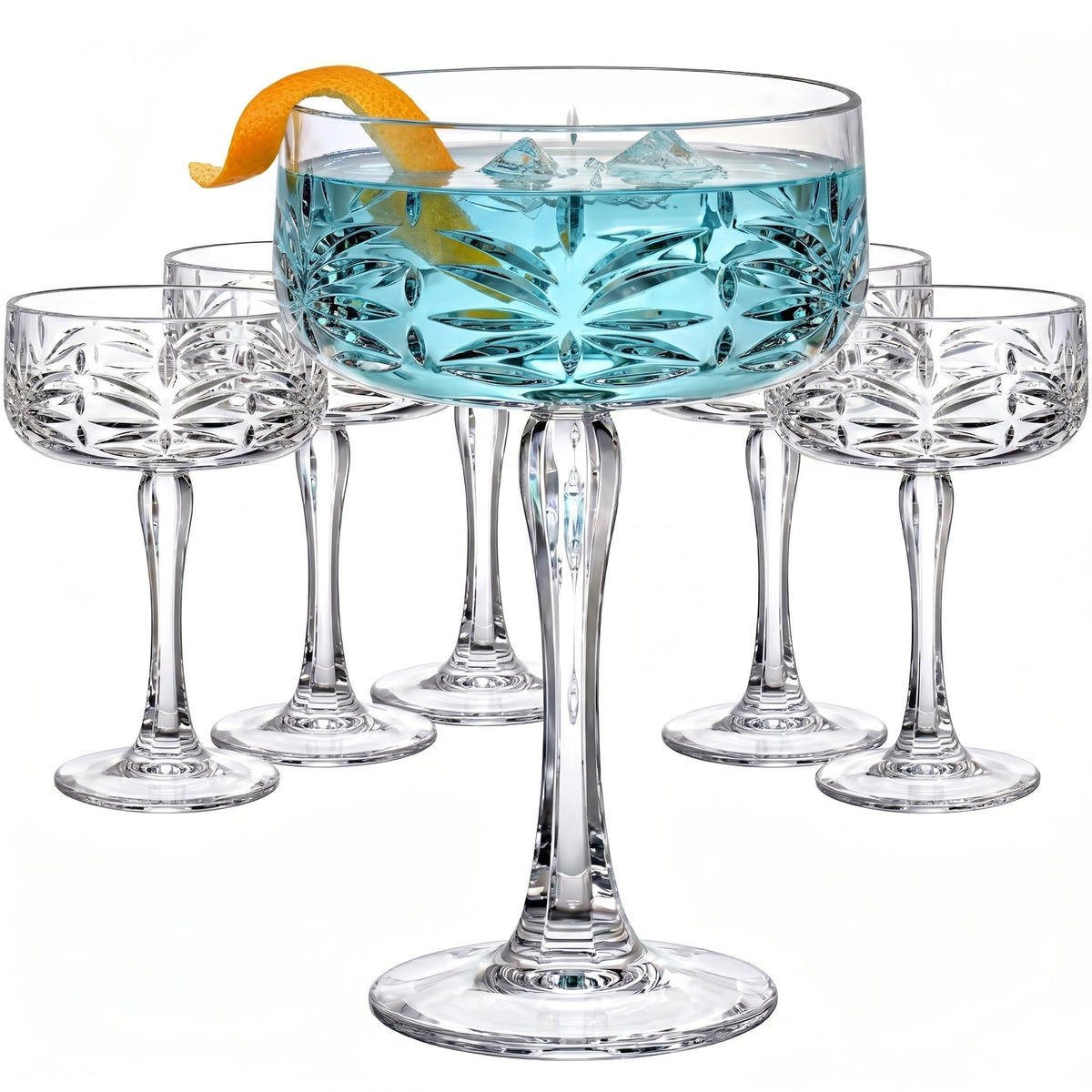 12-Ounce Plastic Coupe Glasses Set of 6 S4347