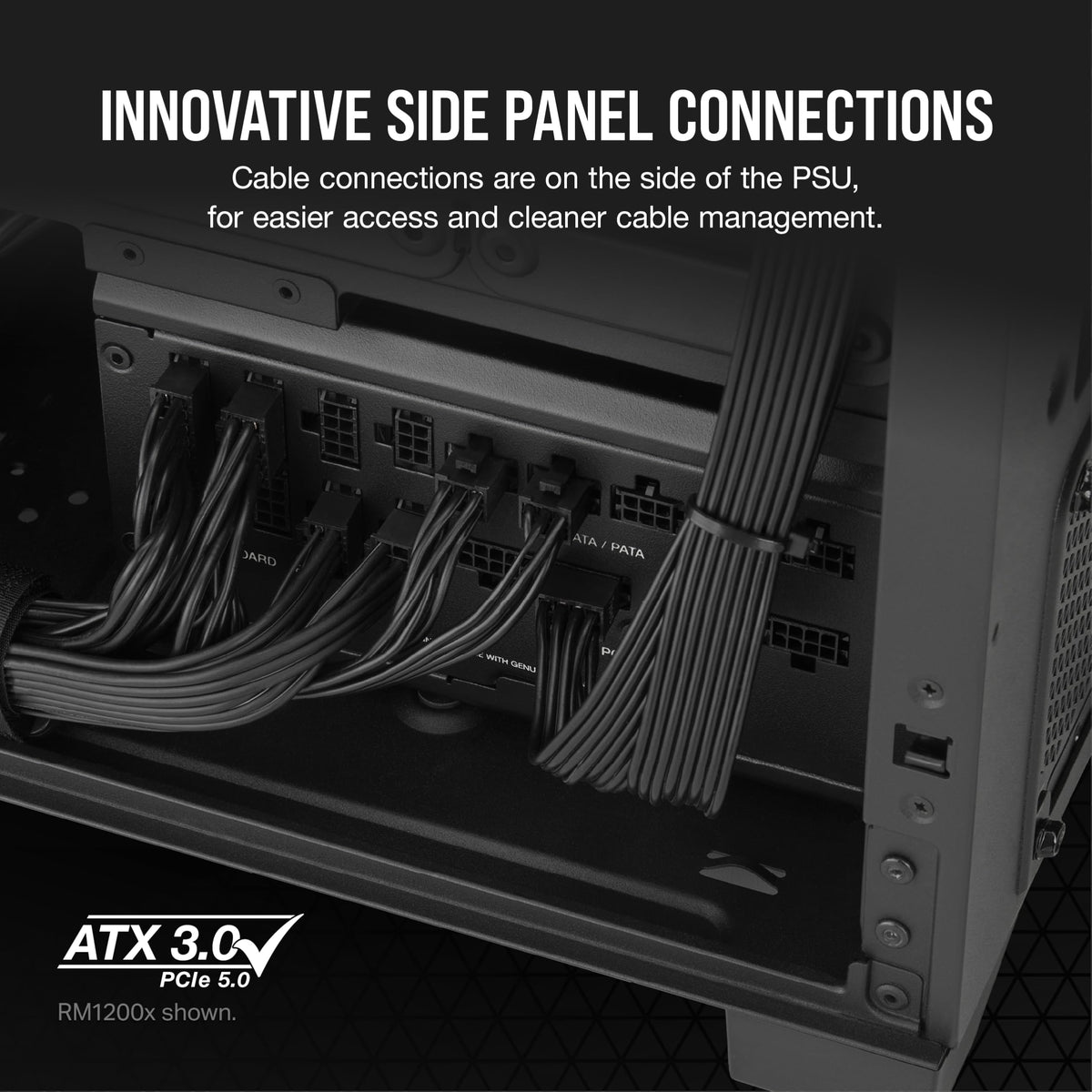 Black ATX 3.1 PCIe 5.1 Power Supply J42707