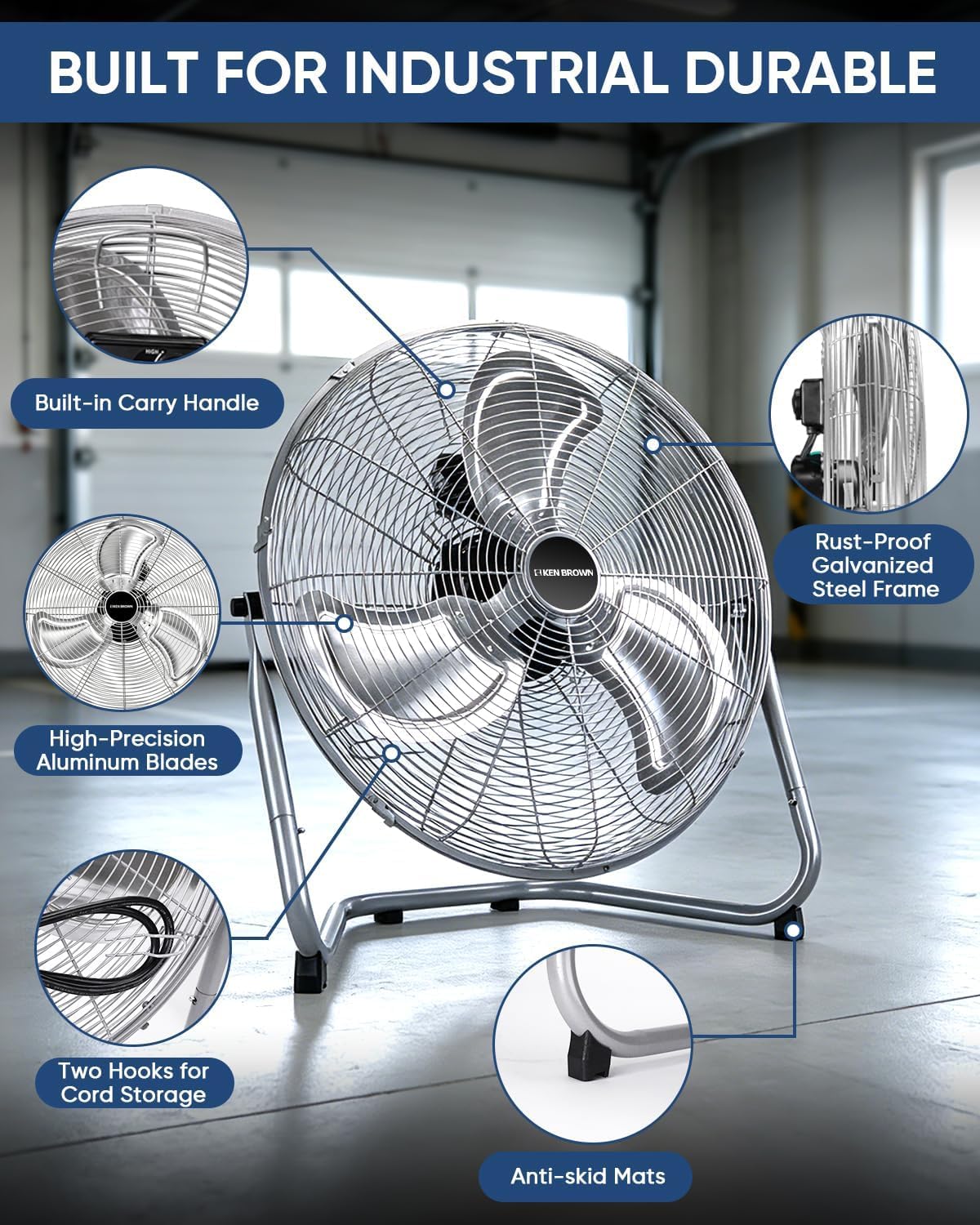 20 Inch 3 Speeds High Velocity Box Fan A573