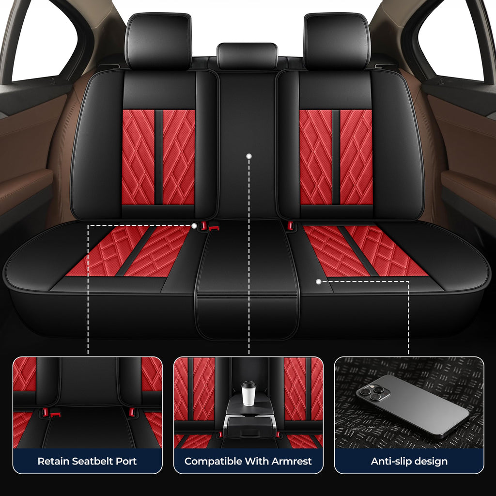 Leather Full Set 5 Seats Seat Covers P7676