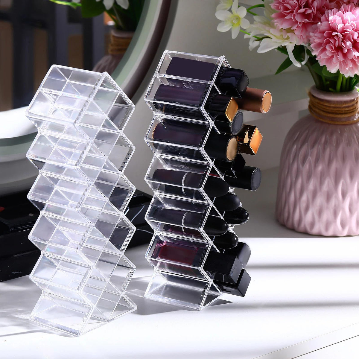 4 Pack 64 Slots Acrylic Lipstick Organizer J3775