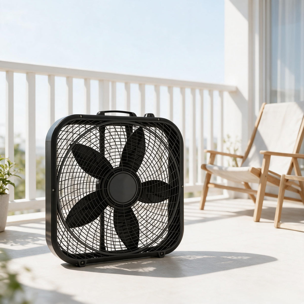Black 3-Speed Box Fan G6612
