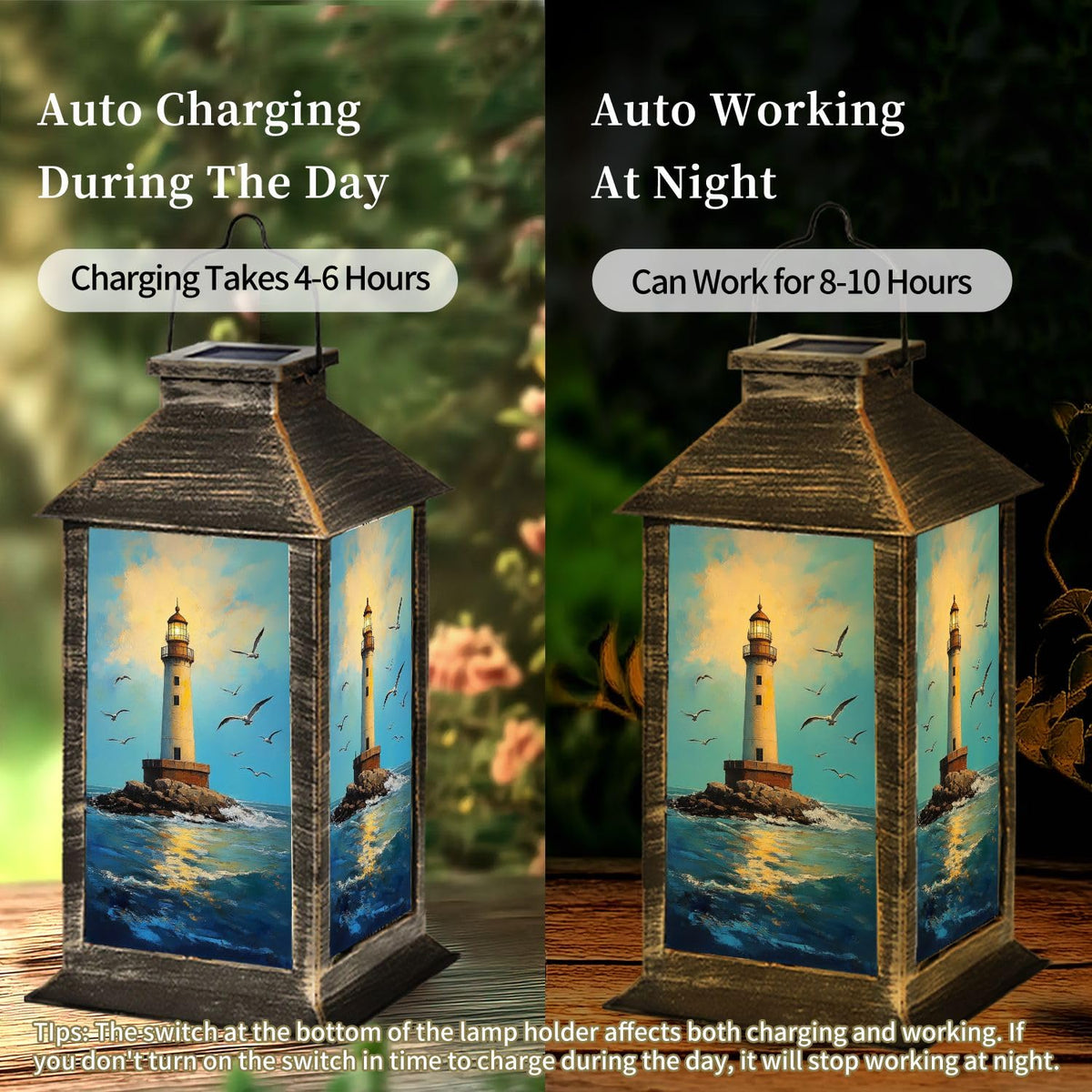 Waterproof Solar Powered Hanging Lantern U67549