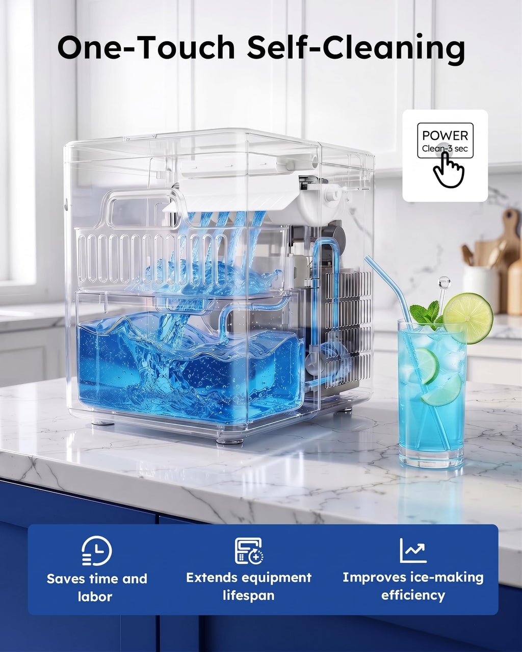 Countertop Ice Maker 26.5 lbs/Day 8 Bullet H61804