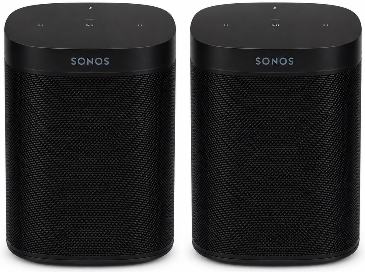 Black Voice Controlled Smart Speaker 2-Pack P5149
