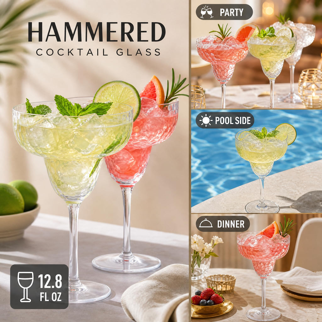 6 Pack 13 OZ Acrylic Stemmed Glasses W499583