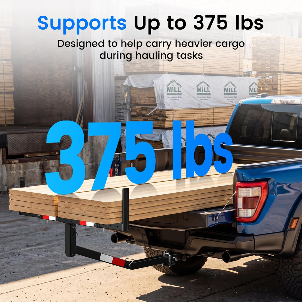 Truck Bed Extender Hitch Mount with Flag E8738