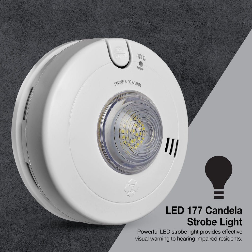 Hardwire Combination Smoke & Carbon Monoxide Alarm with LED Strobe K137