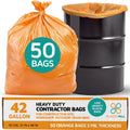 42-Gallon Heavy Duty Orange Contractor Bags 50-Count U431723
