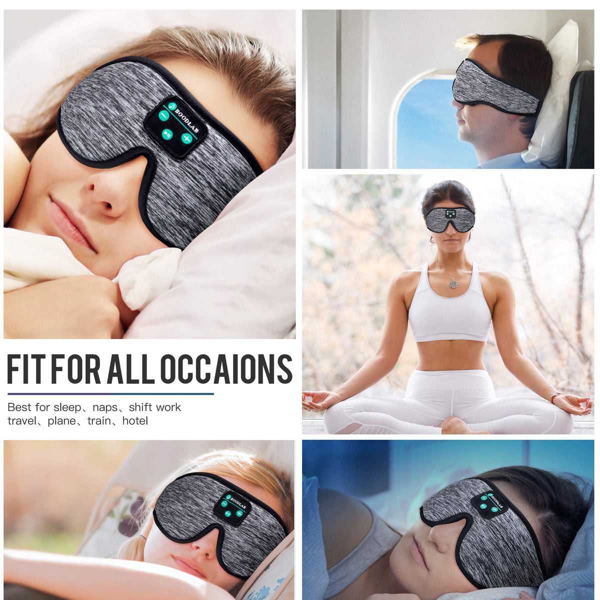 3D Sleep Mask with Bluetooth Headphones I182
