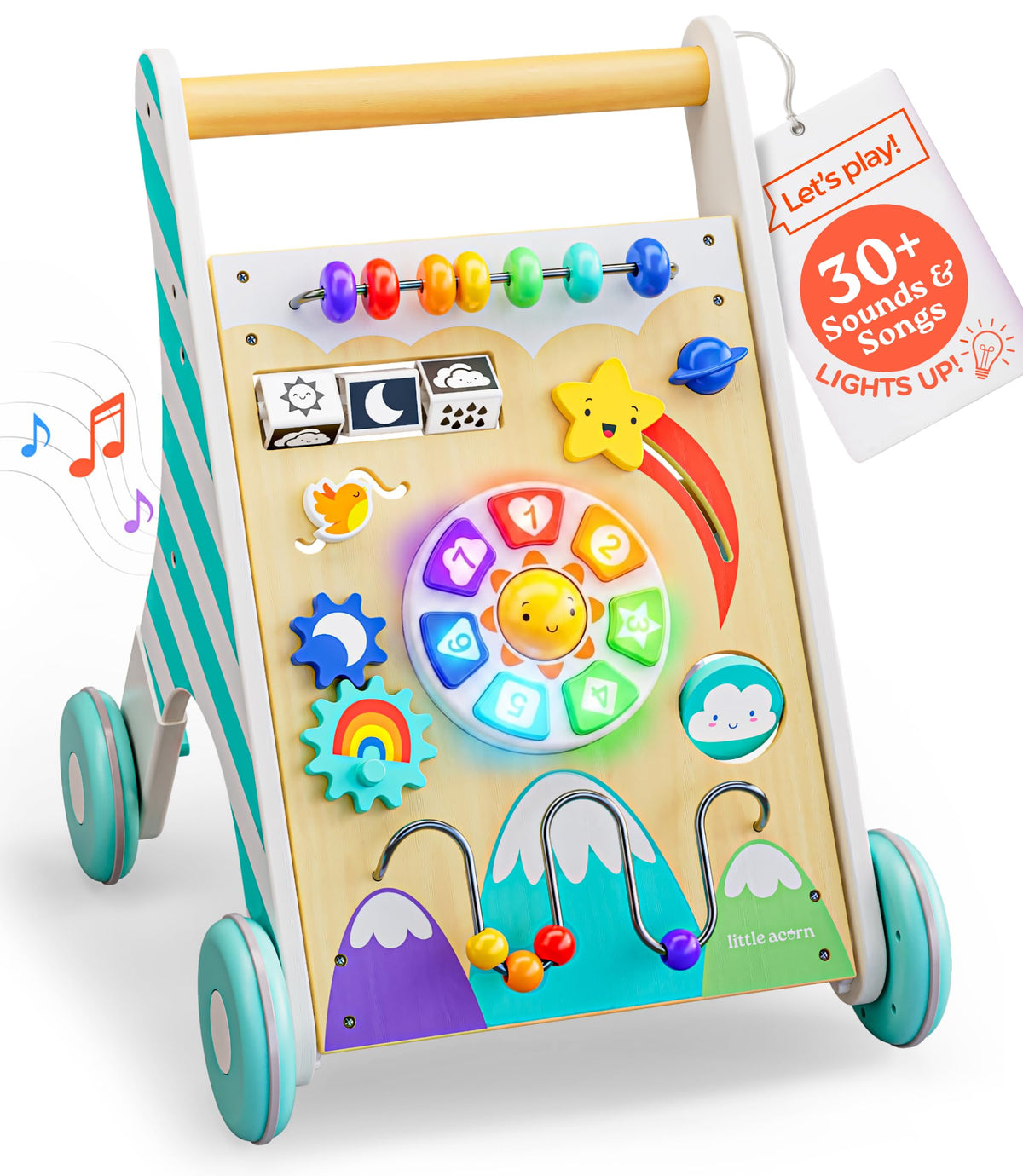 Wooden Baby Walker with Music & Lights A7857