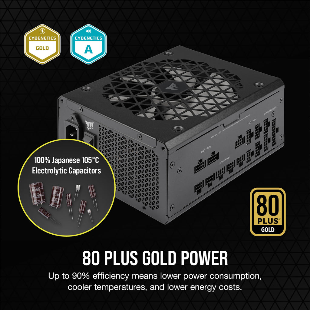 Black ATX 3.1 PCIe 5.1 Power Supply J42707