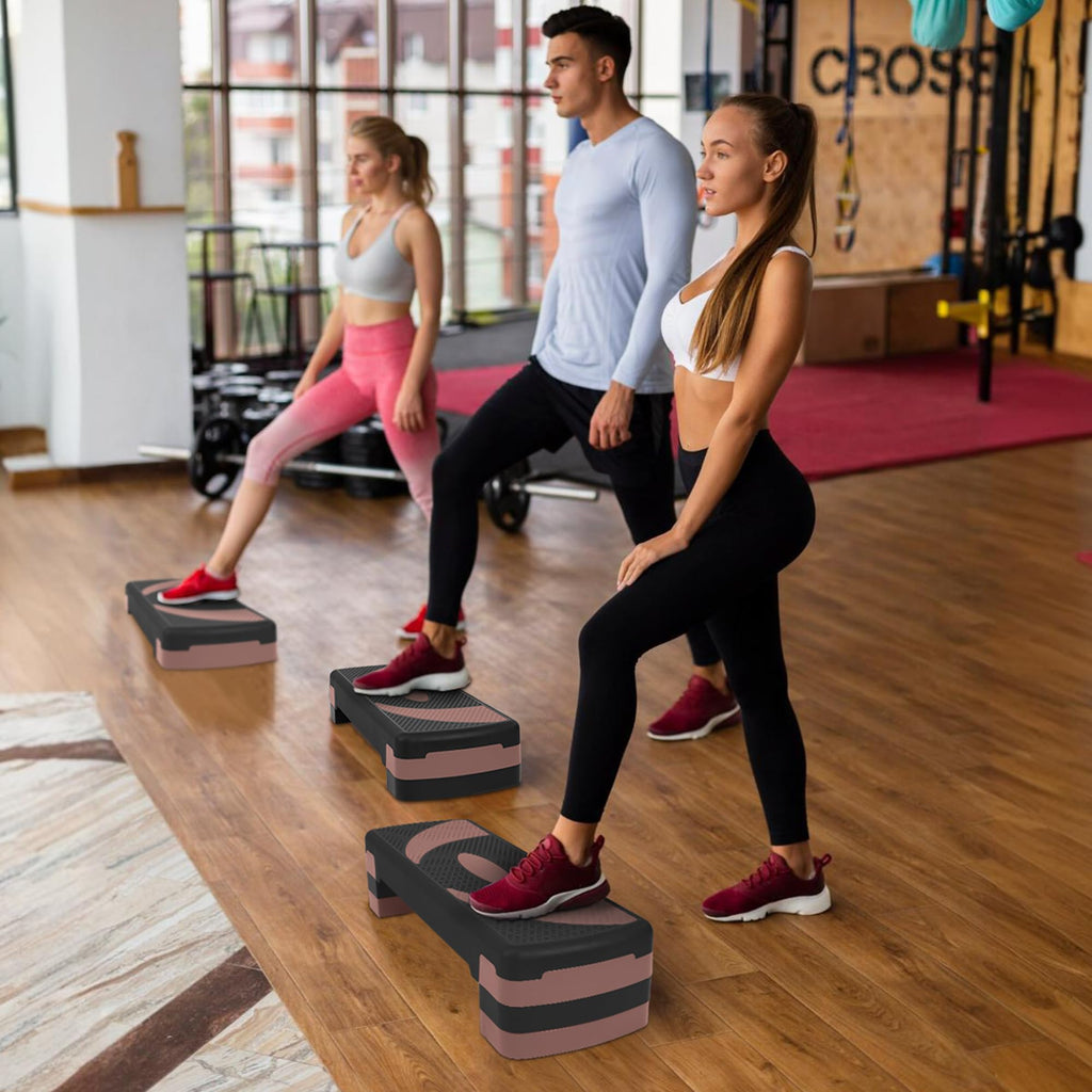 Adjustable Step Aerobic Platform with Risers L801255