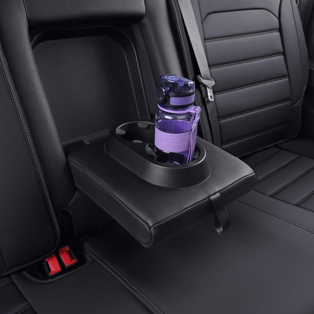 Black Faux Leather Full Set Seat Covers Z289547