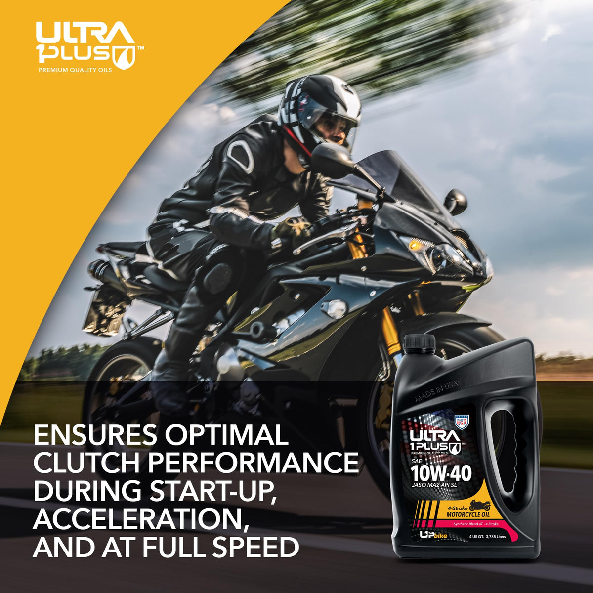 10W-40 Synthetic Blend Motorcycle Motor Oil 12 Quarts Z78004