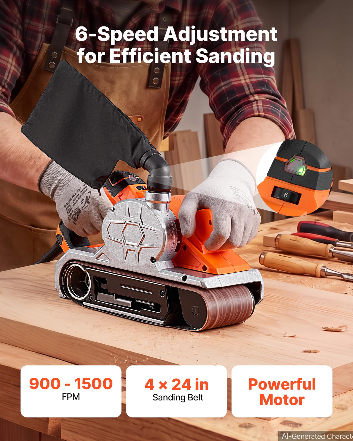 11.5A 4" x 24" Variable Speed Belt Sander M263781