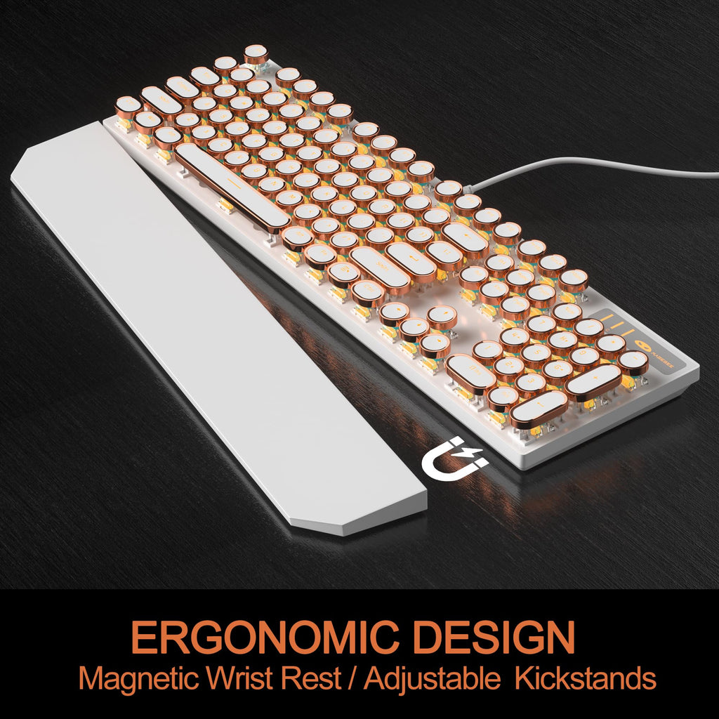 Wired Mechanical Gaming Keyboard with Magnetic Wrist Rest V944981