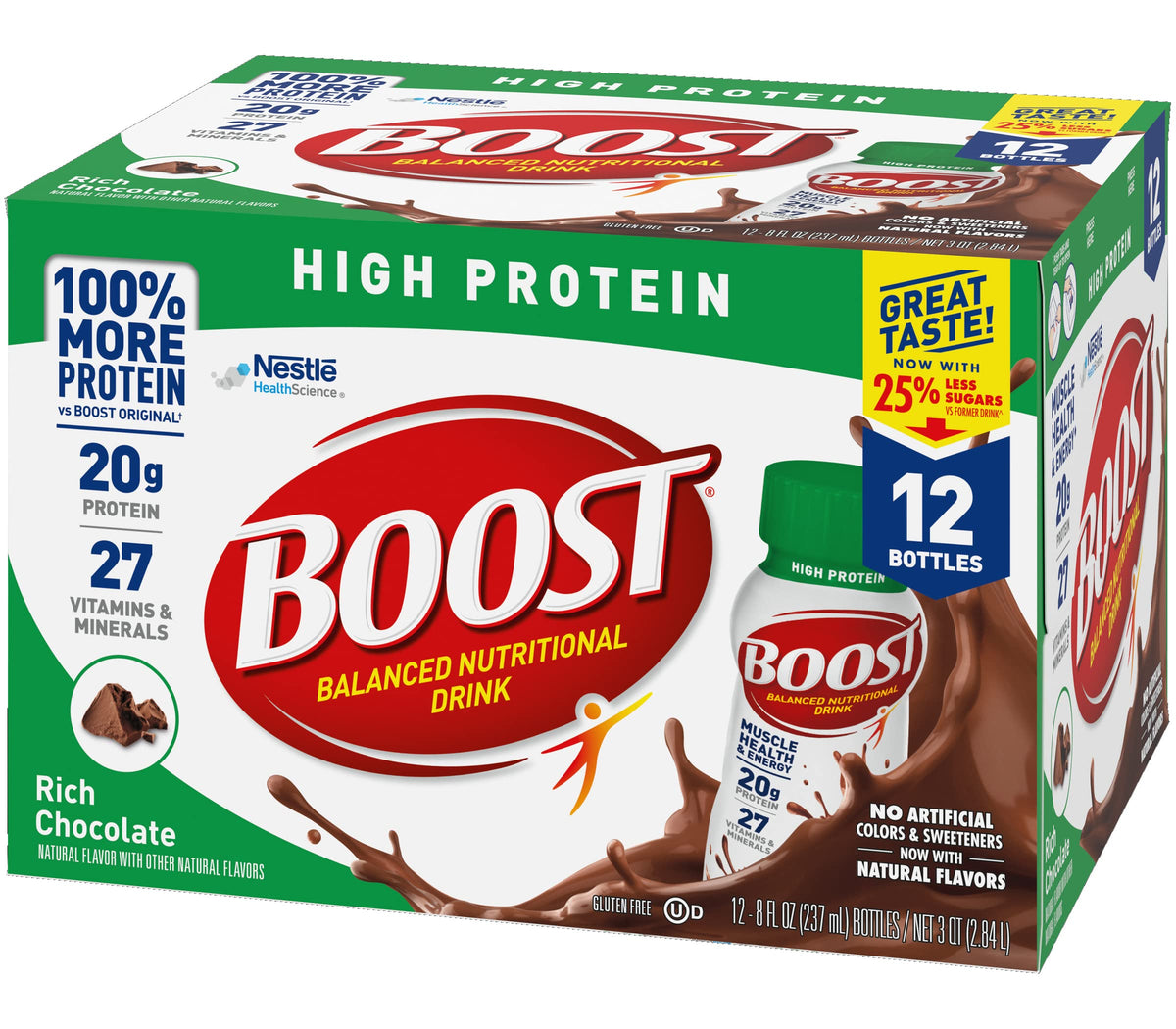 High Protein Nutritional Drink Rich Chocolate 8 FL OZ 12 CT U813193