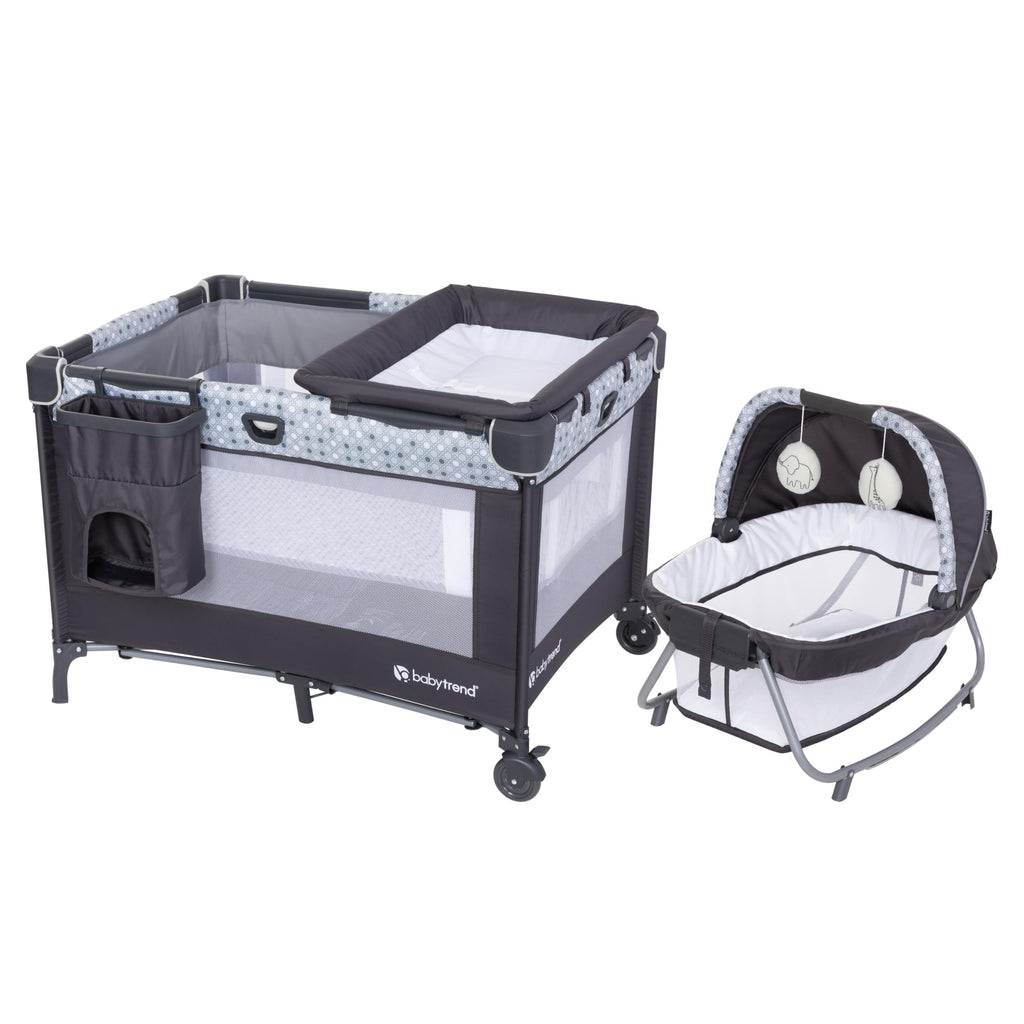 Nursery Den Playard with Rocking Cradle, Snooze Pod, Flip Over Changer I65025