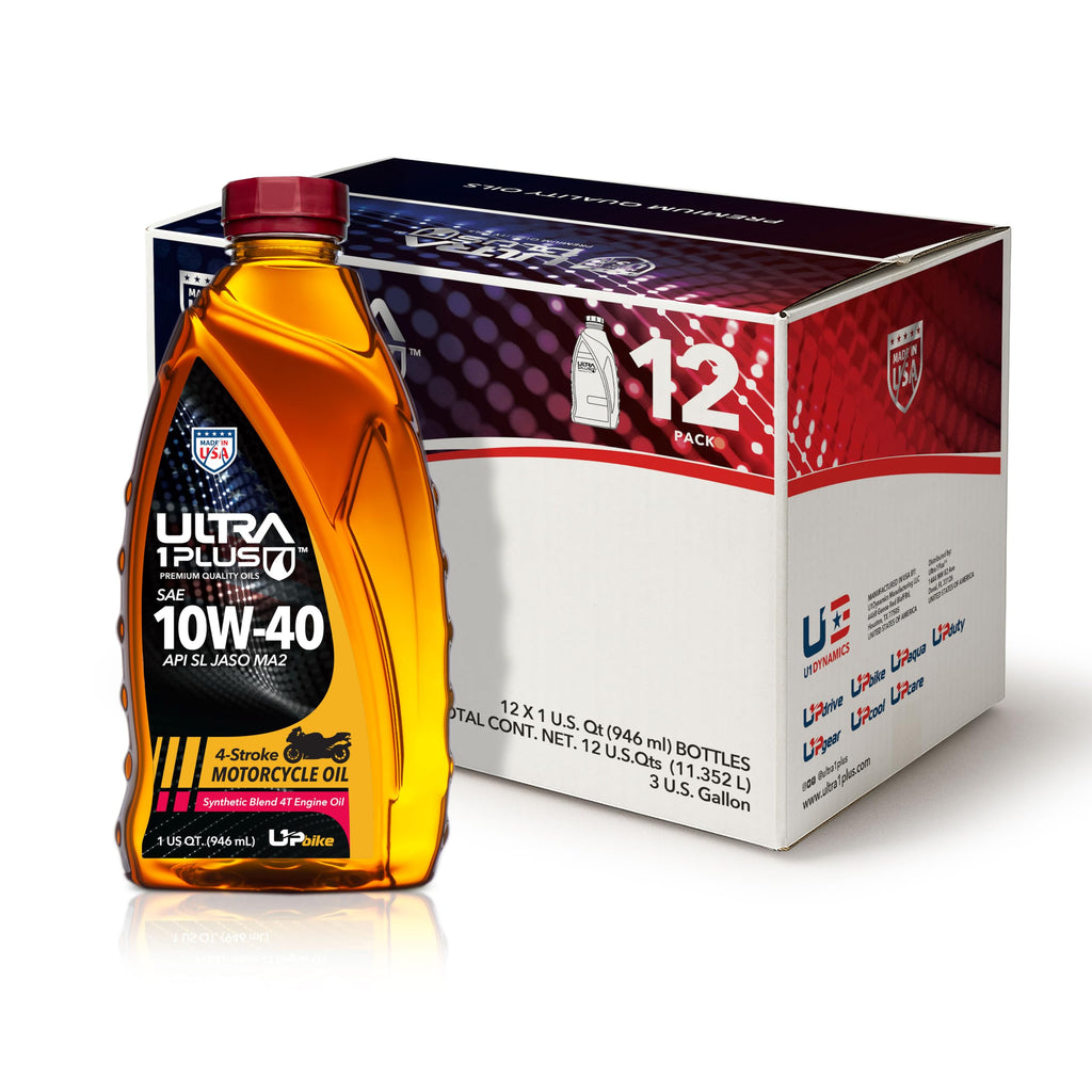 10W-40 Synthetic Blend Motorcycle Motor Oil 12 Quarts Z78004