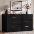 6 Drawer Dark Black Dresser K2038