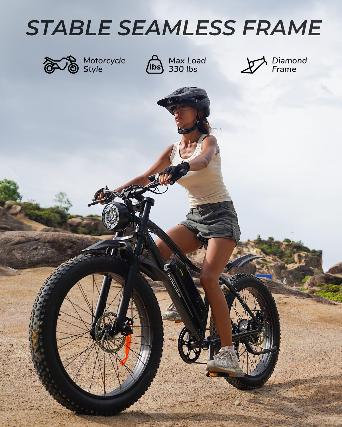 1000W Peak Motor 70 Miles Fat Tire Electric Bike F676