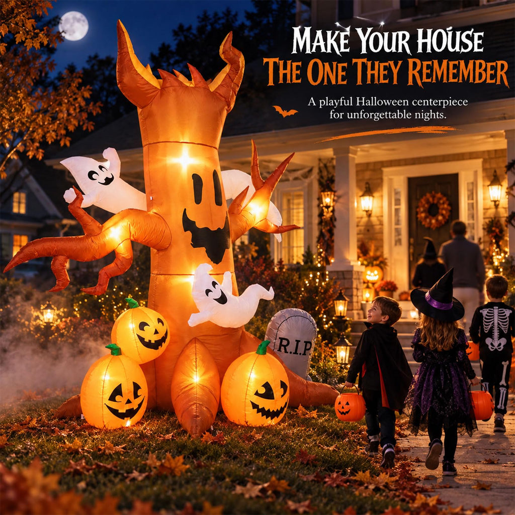 8FT Halloween Inflatable Ghost Tree Decoration X5785