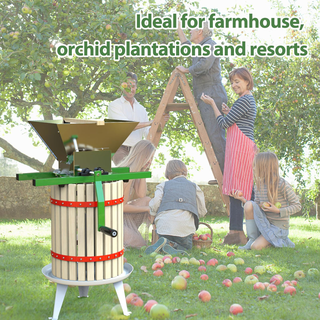 7L Manual Juicer Grinder Stainless Steel 1.8 Gallon Green W393066