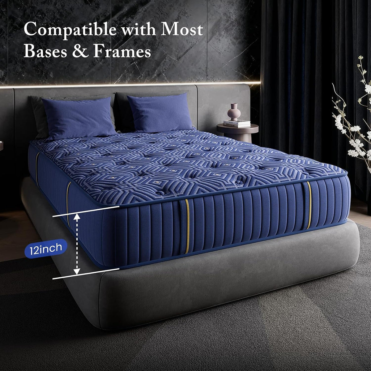 Full Size 12 Inch Medium Firm Gel Memory Foam Mattress U83630