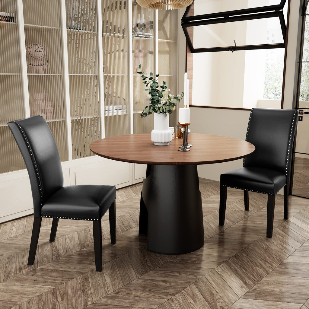Black PU Dining Chairs Set of 2 B25803