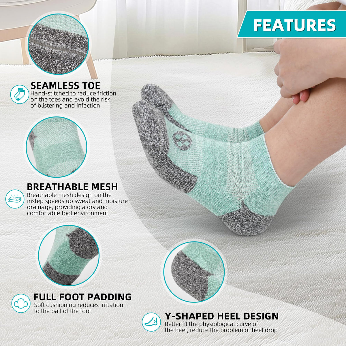 Diabetic Socks for Men, 10 Pairs Ankle & Low Cut Size 9-15 M7780