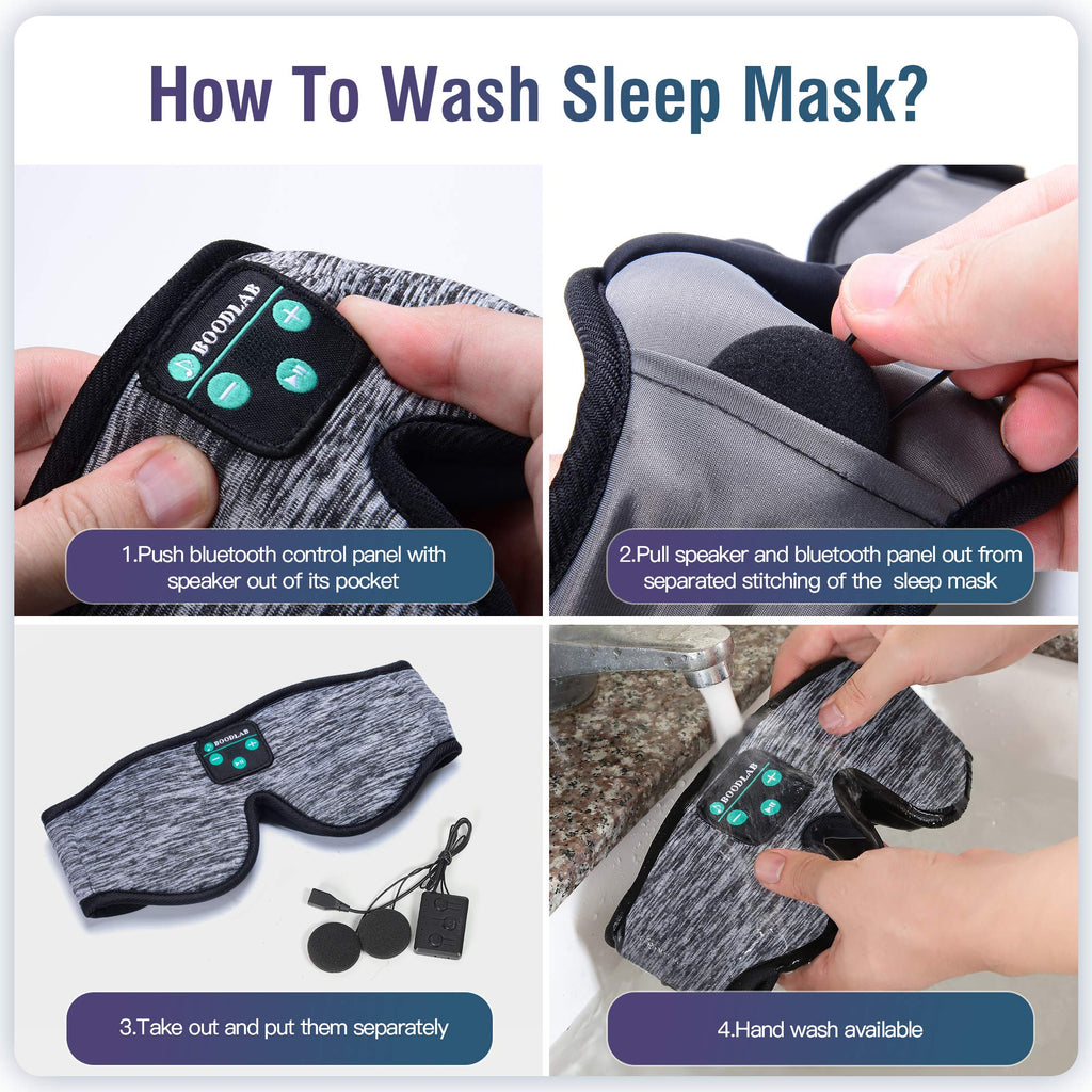 3D Sleep Mask with Bluetooth Headphones I182