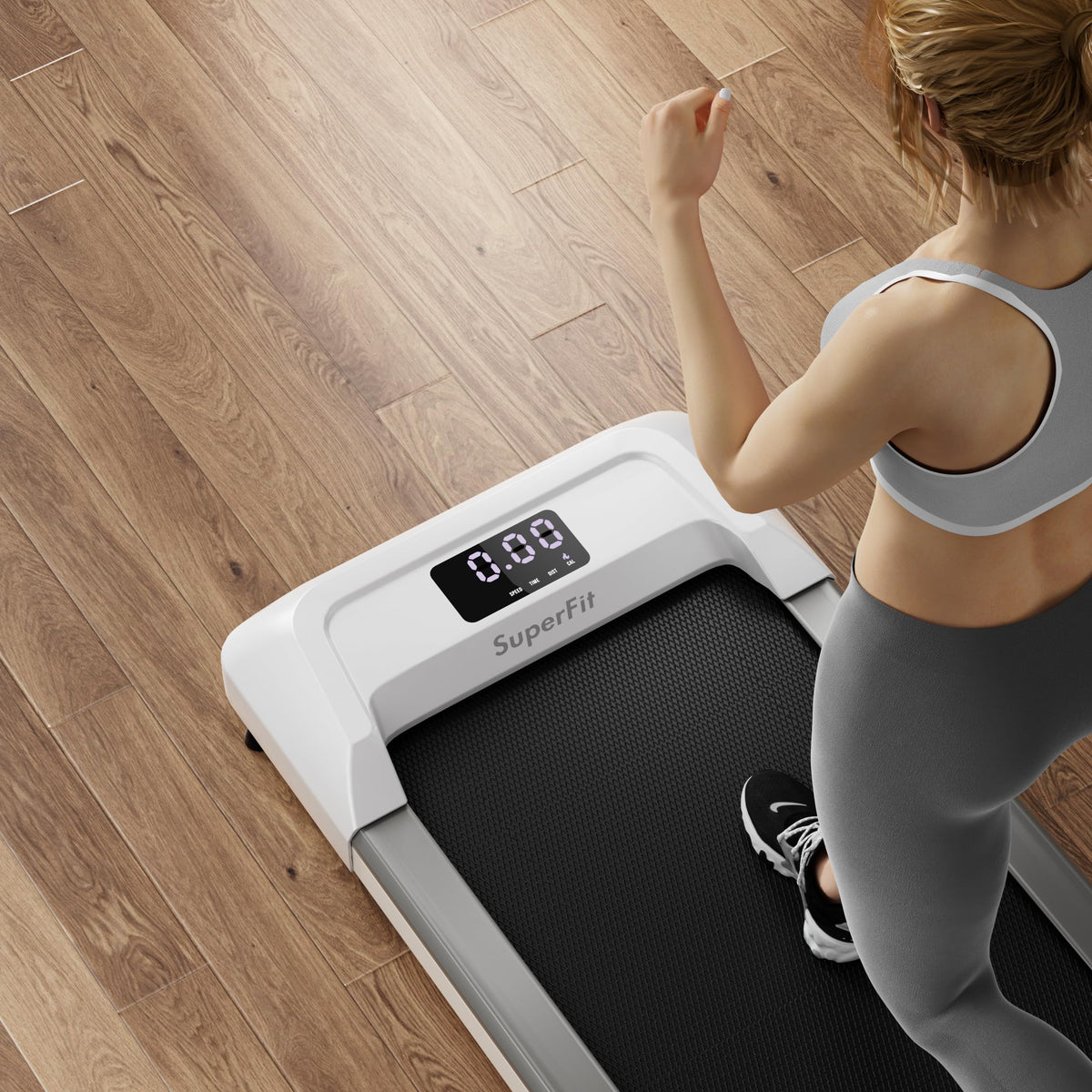 2.25HP Under Desk Treadmill with LED Display and Remote Control J2137