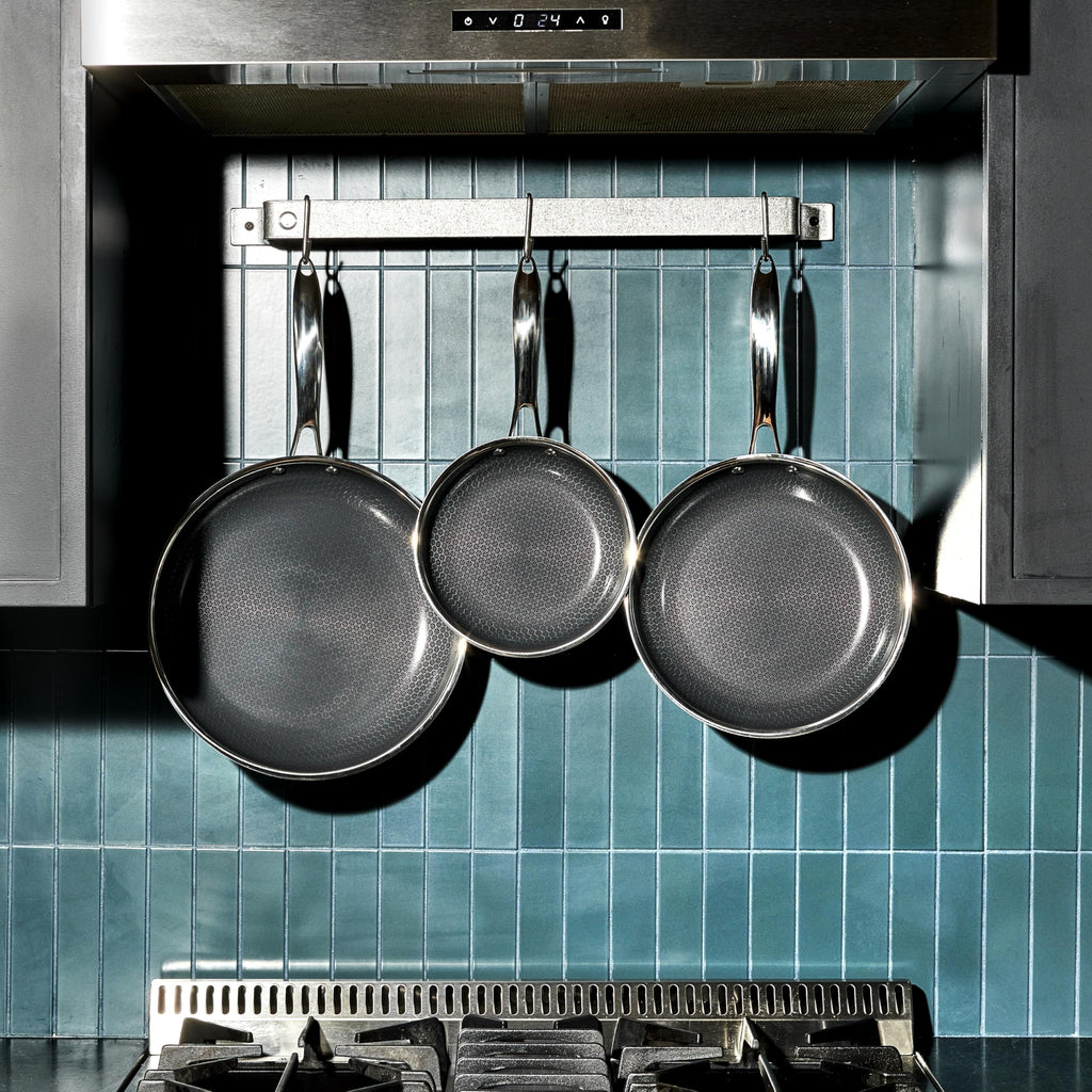 6pc Hybrid Nonstick Frying Pans Set with Lids H2454