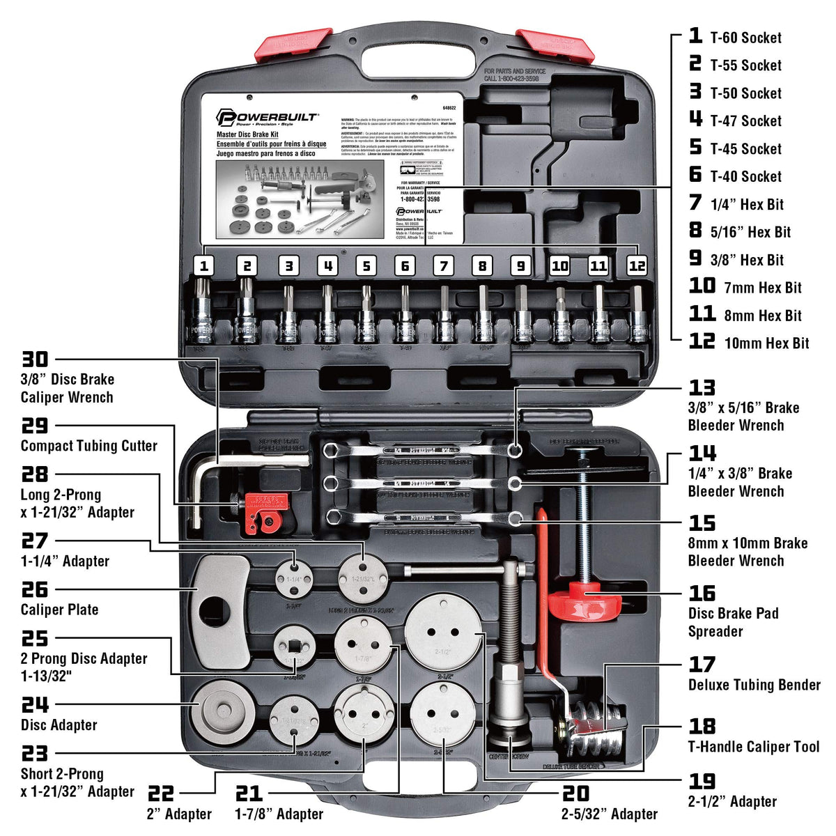 Disc Brake Service Set 30 Piece J33782
