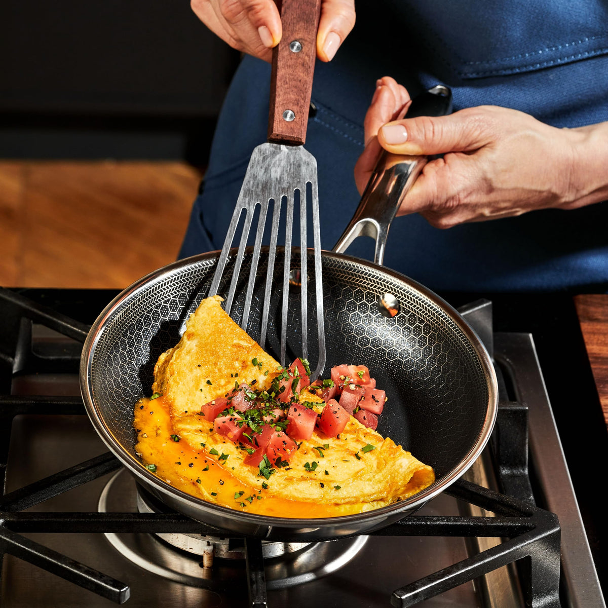 6pc Hybrid Nonstick Frying Pans Set with Lids H2454