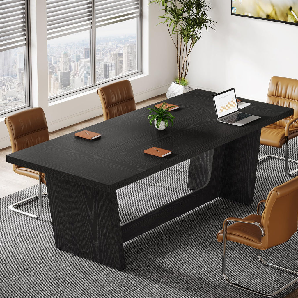 6 FT Rectangular Conference Table with Pedestal Base P324