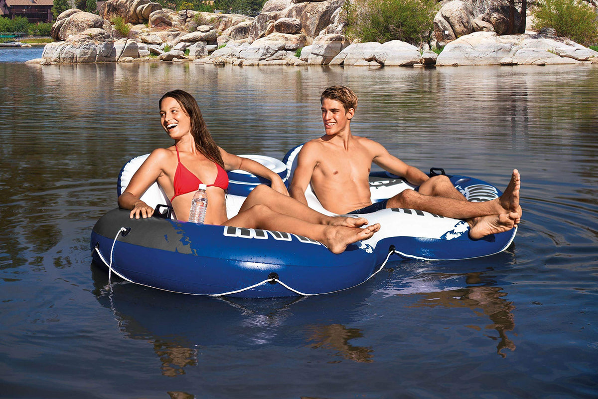 Inflatable 2-Person Floating Lake Lounge, 2-Pack K8061