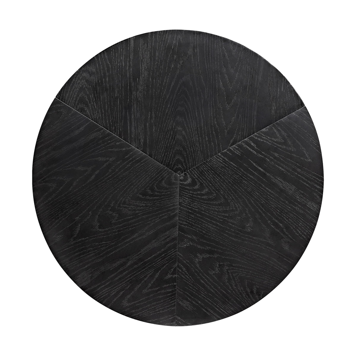Black Fluted Round Coffee Table L154